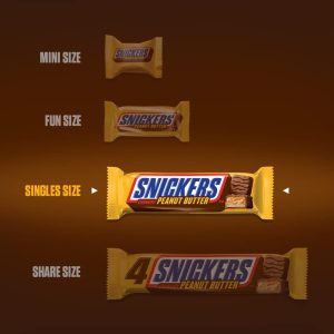 Peanut Butter Squared Singles Size Chocolate Candy Bars