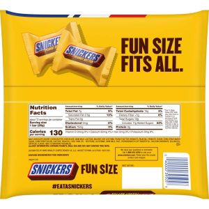 Snickers Peanut Butter Squared Fun Size Chocolate Candy Bars.